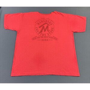 Rare Vintage 90s Marlboro Country Store Cigarette Smoke Red Pocket Shirt